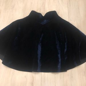 J.O.A. Blue Velvet Skirt